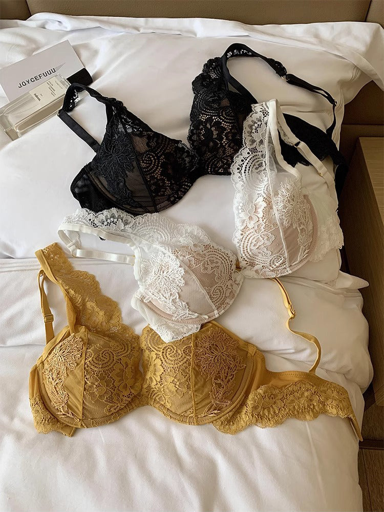 French Sexy Lace Top Support Pure Lust Beauty Back Bra Set