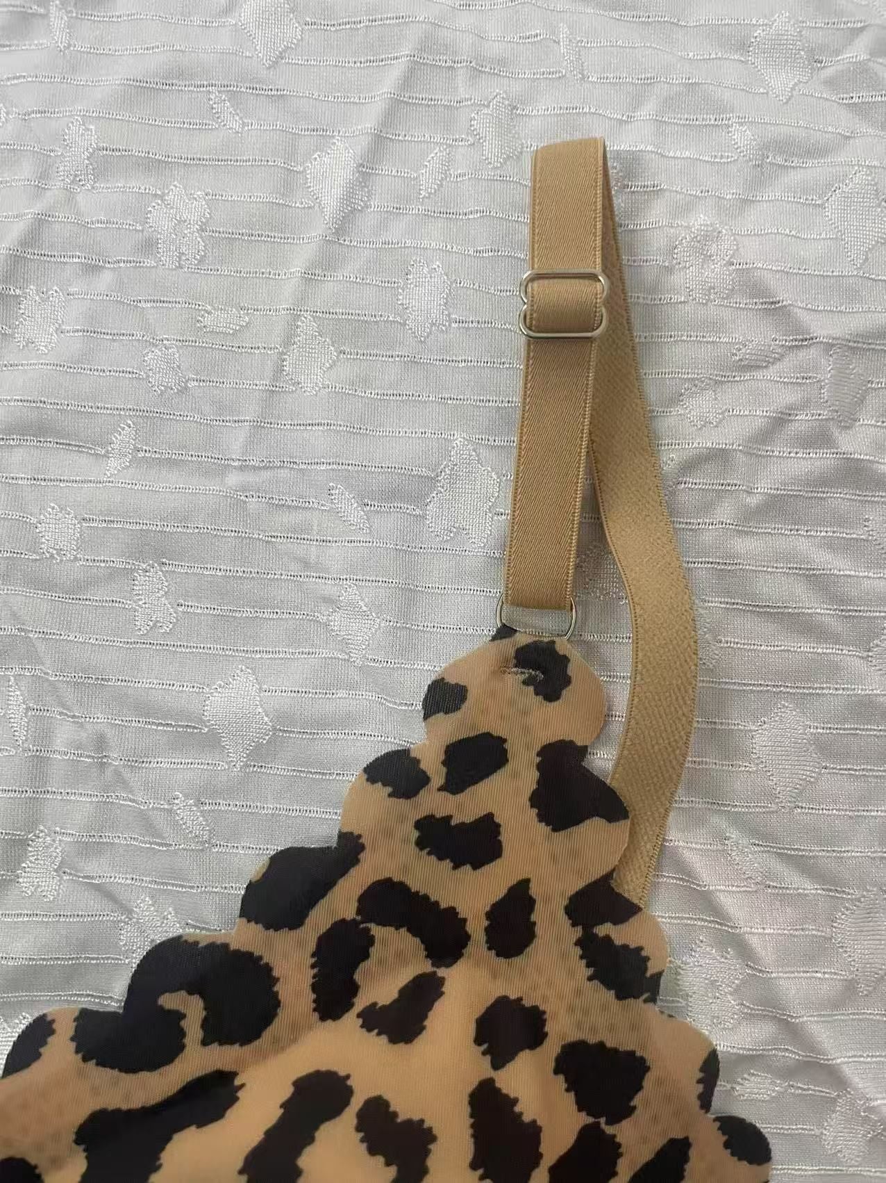 Sexy Leopard Print Wireless Push-Up Seamless Bra Navy