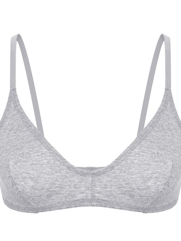 Comfortable Wireless Tank Top Bra Set Grey