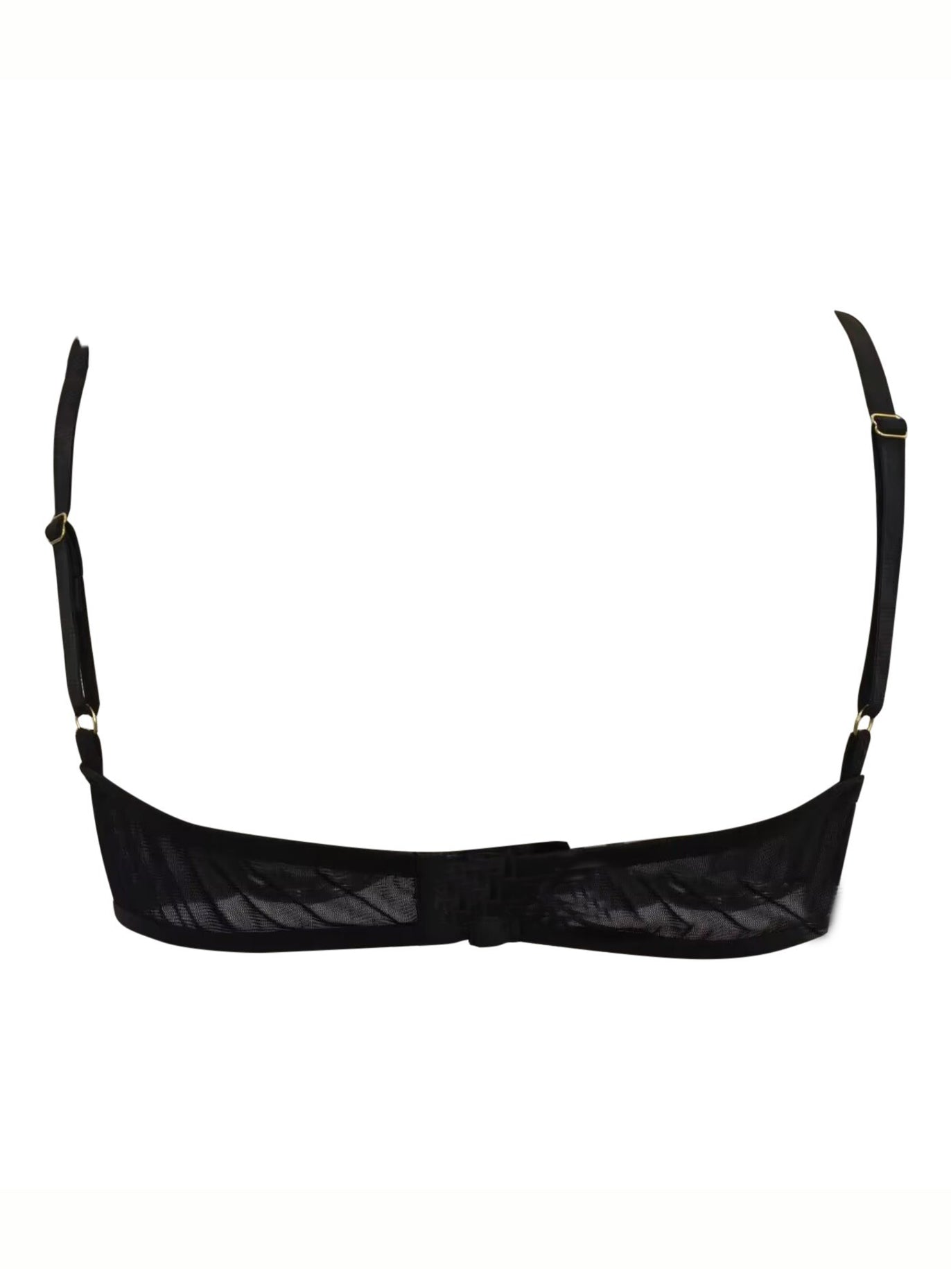 Sexy See-Through Mesh Seamless Bra Black