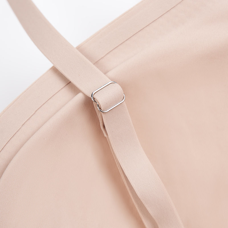 Comfortable Adjustable Straps Deep V Front Button Solid Color Wireless Bra Violet