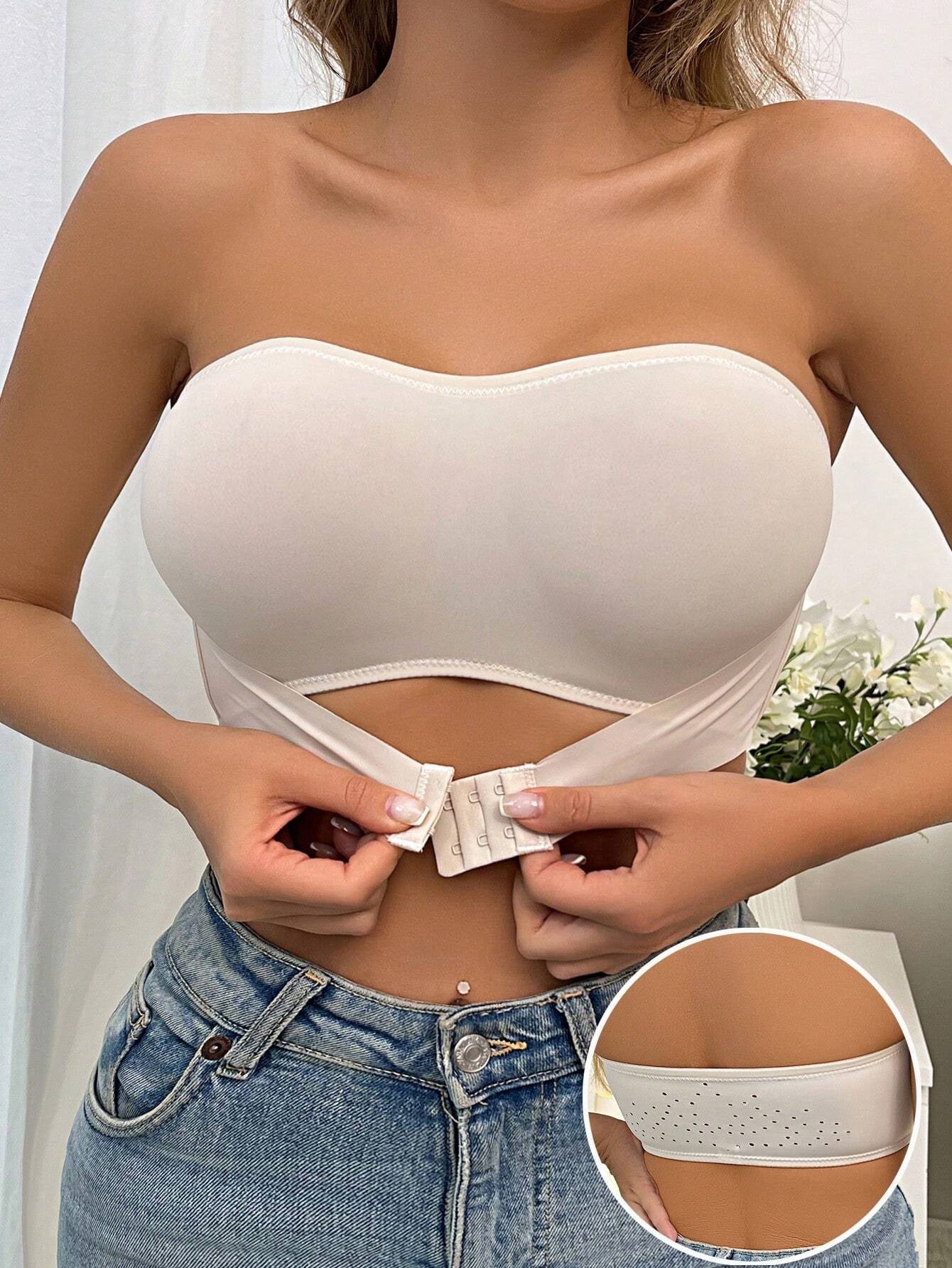 Buy Solid Non-Wired Bra with Hook and Eye Closure