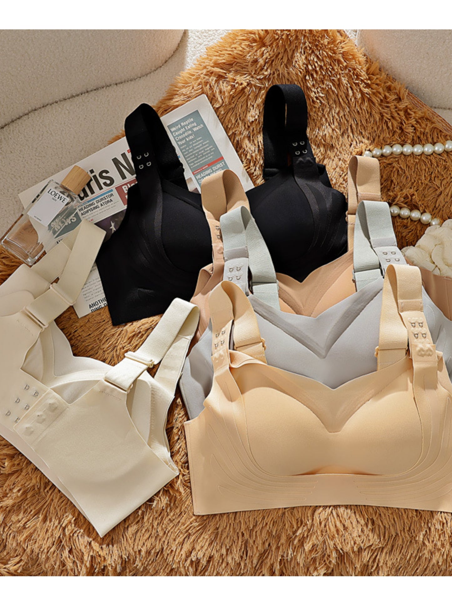 Front Closure Sports Pull-up Tank Top Bra,Adjustable Wide Band Push-up