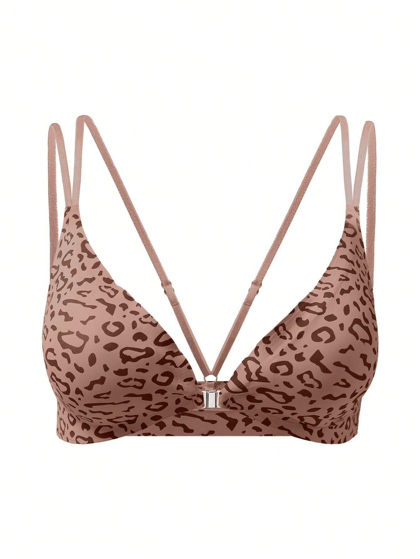 Women's Seamless Leopard Print Bra
