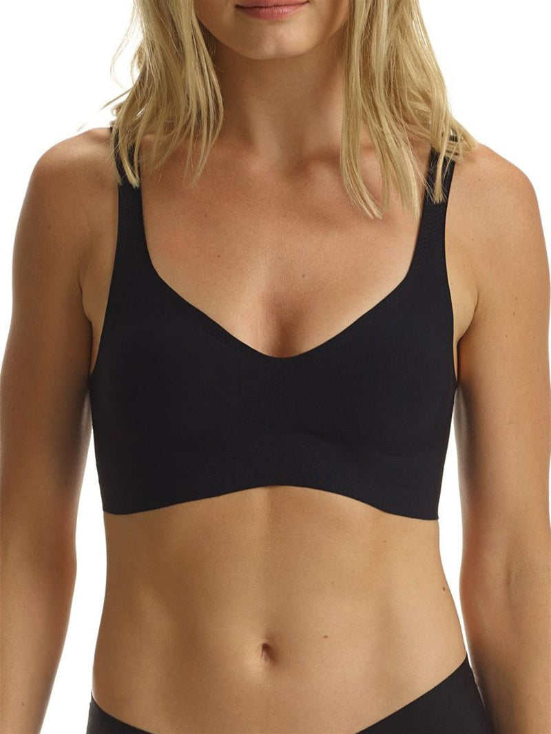 Comfort Chic Back Smoothing Full Support Wireless Bra Black