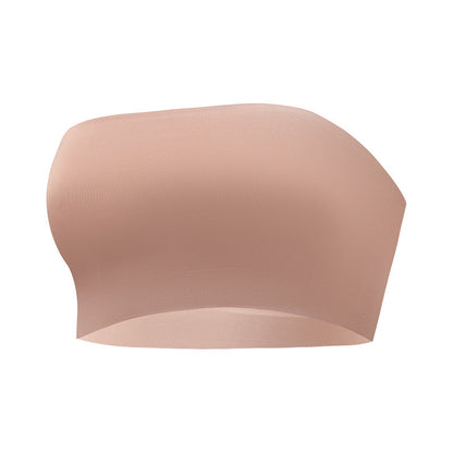 Plain Wireless Strapless Bra Pink