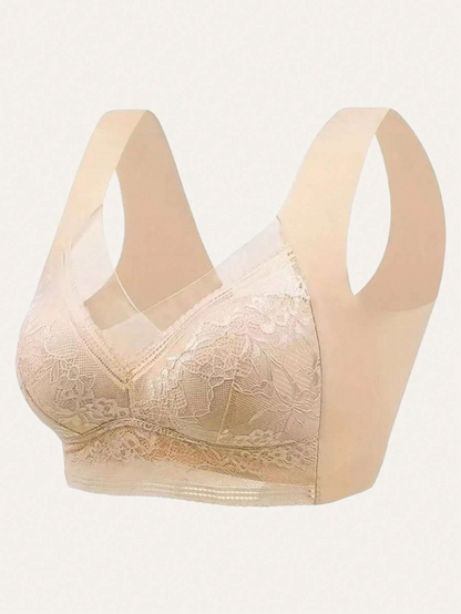 Minimizer Lace Mesh Wireless Bra