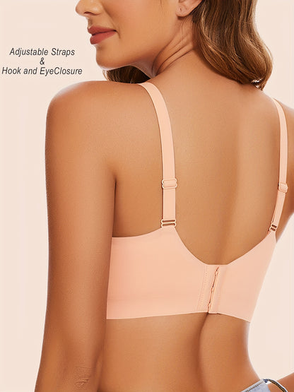 Basic French Push-up Wireless Bra Nude