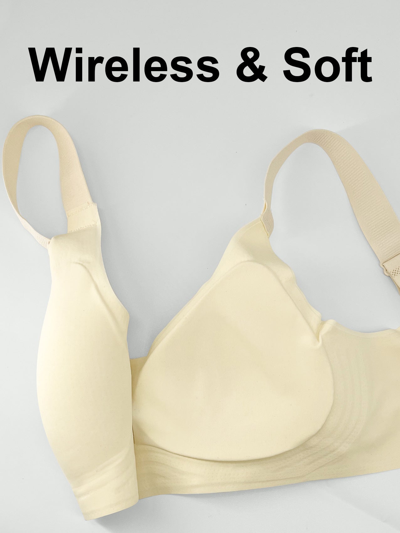 Comfortable Wireless Four-Row Hook Sports Bra