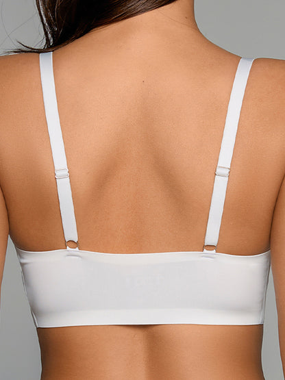 Front-Clasp Push-Up Wireless Seamless Lightweight Lace Bra