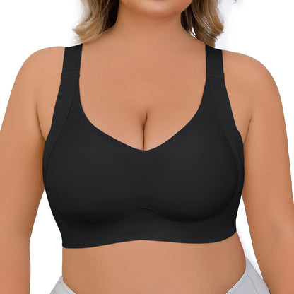 Plus Size Wireless Shaper Bra Black