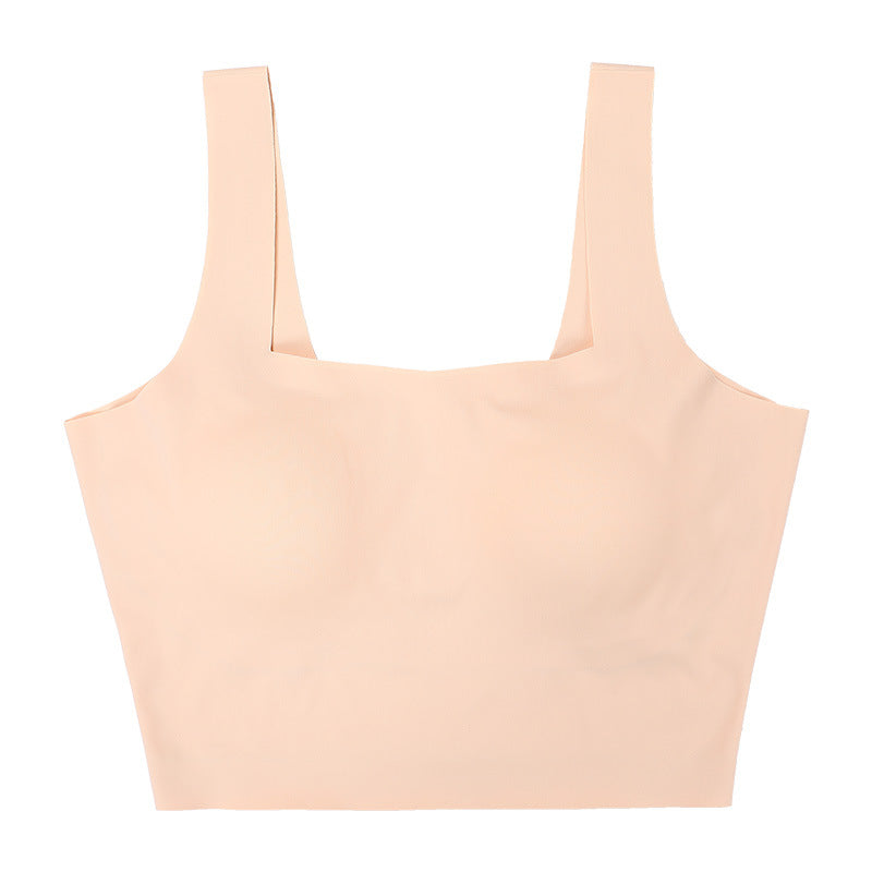 Breathable Wireless Light Support Sports Yoga Bra Beige