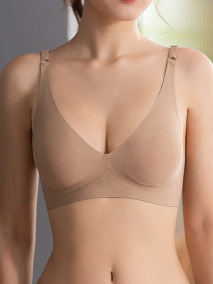 Basic French Push-up Wireless Bra Tan