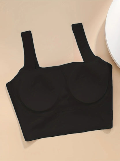 Breathable Wireless Light Support Sports Yoga Bra Black