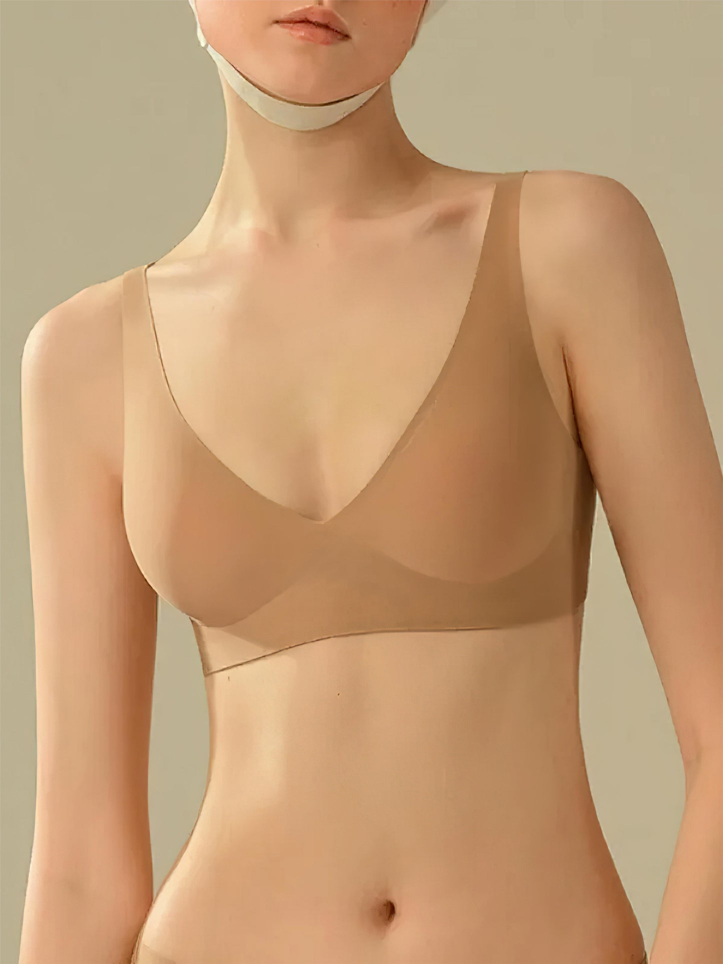 Basic French Push-up Wireless Bra Tan