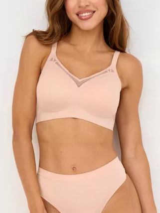 Beautiful Back Push-up Anti-sagging Side Breasts Seamless Wireless Bra Pink