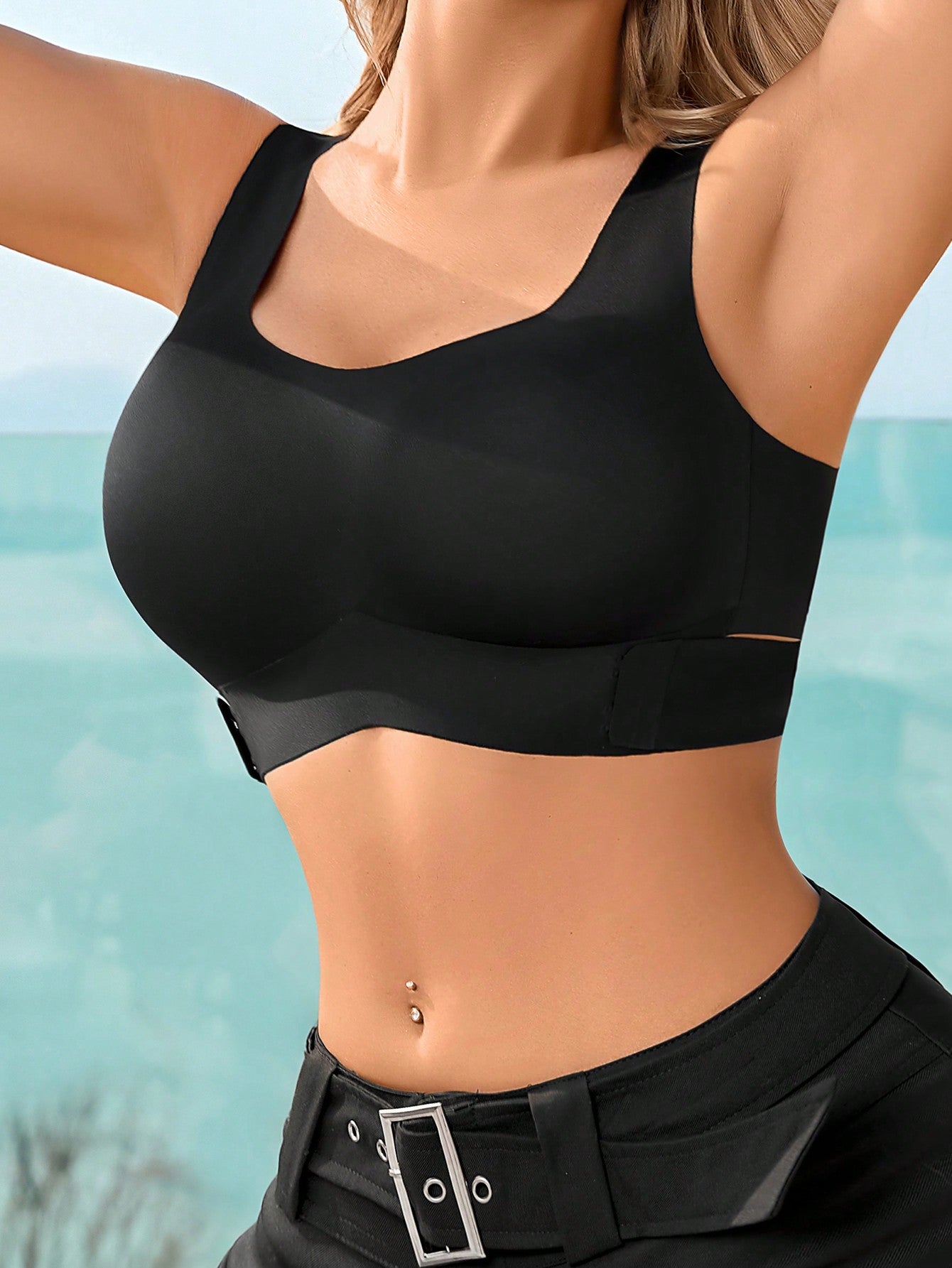 Women Seamless Breathable Comfortable Bra Black