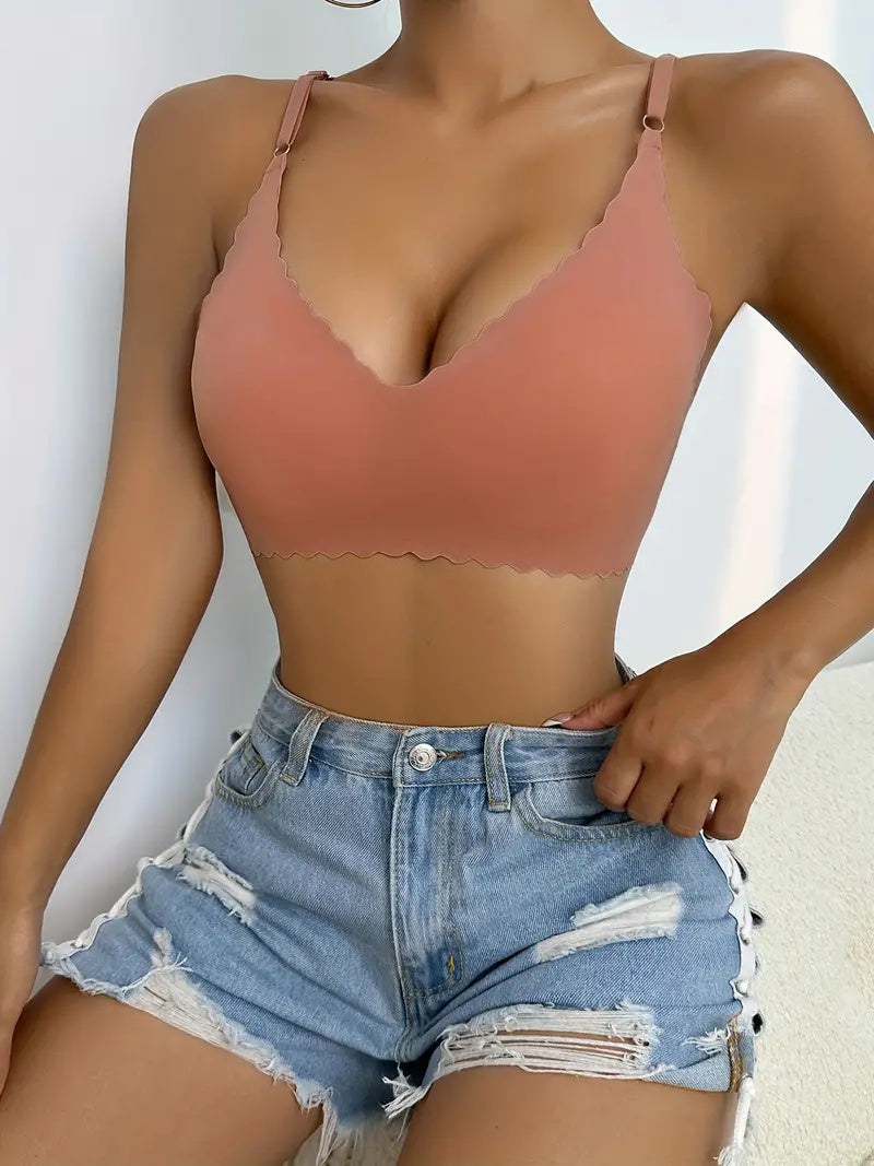 Semicircle Decorative Border Wireless Bra Peru