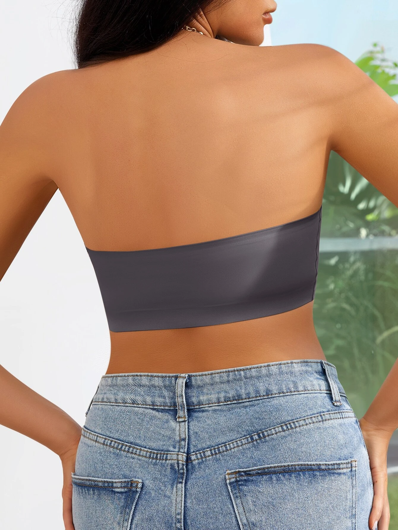 Plain Wireless Strapless Bra