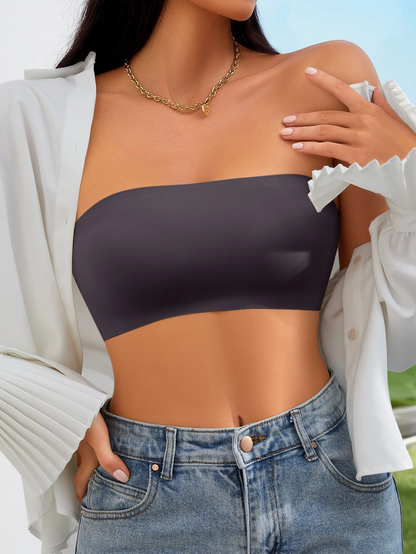 Plain Wireless Strapless Bra