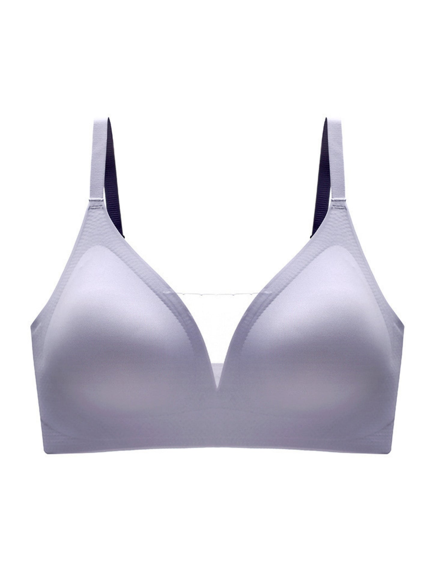 V-neck Push-up Comfortable Seamless Wireless Bra Violet