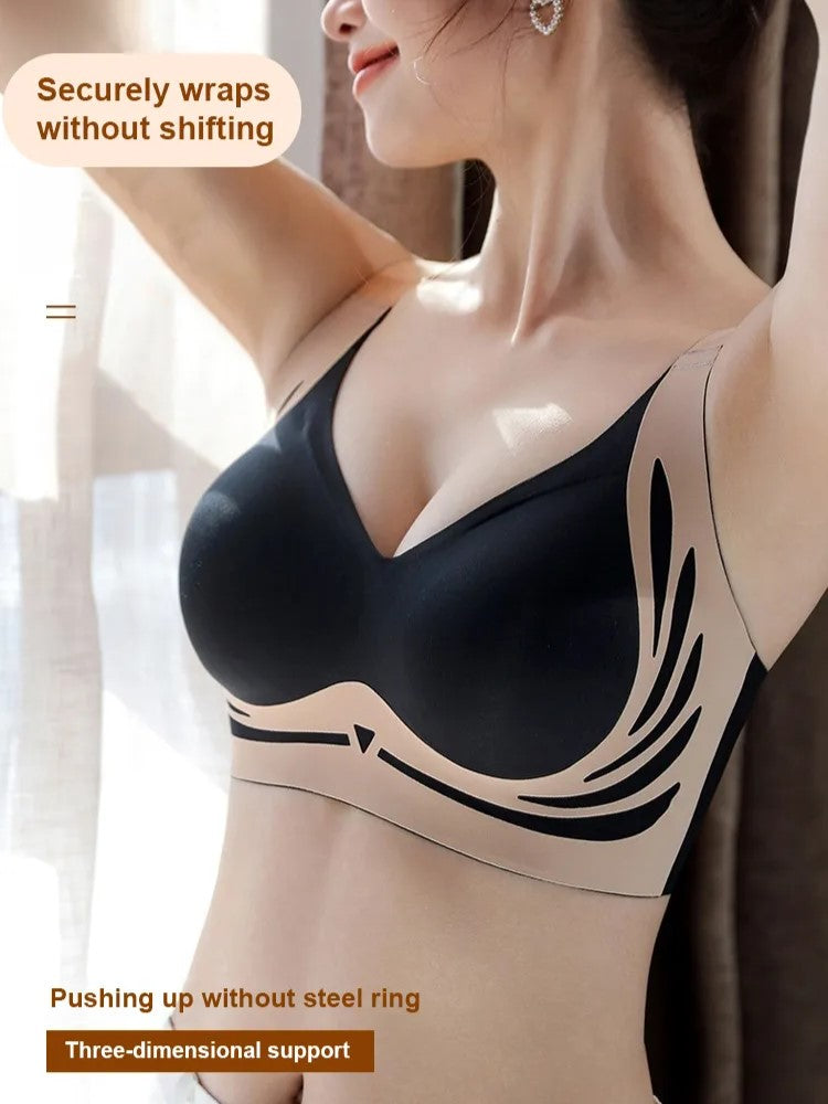 Soft Support Push-up Side Breasts Anti-sagging Sports Seamless Bra