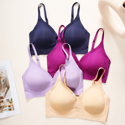 Solid Triangle Seamless Wireless Bra Peru