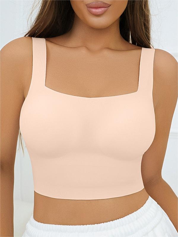 Breathable Wireless Light Support Sports Yoga Bra Beige