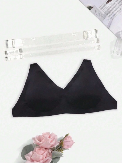 V-neck Comfortable Invisible Wireless Seamless Bra