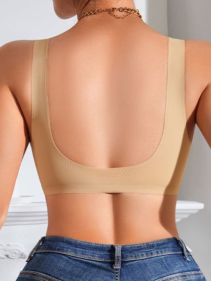 Sexy Front Closure Gathered Seamless U-Shape Beautiful Back Bra