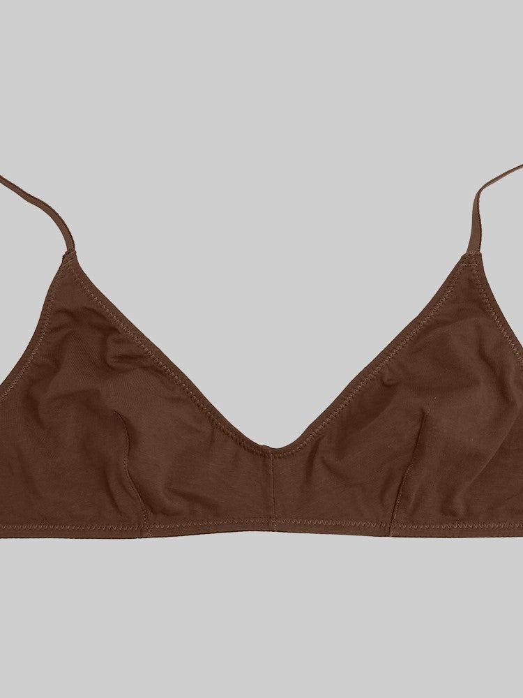 Thin Solid Color Daily Comfortable Seamless Bra Peru