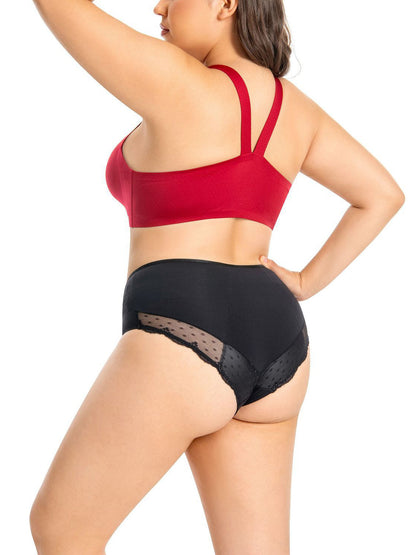 Large Size Front Button Seamless Backless Bra Red