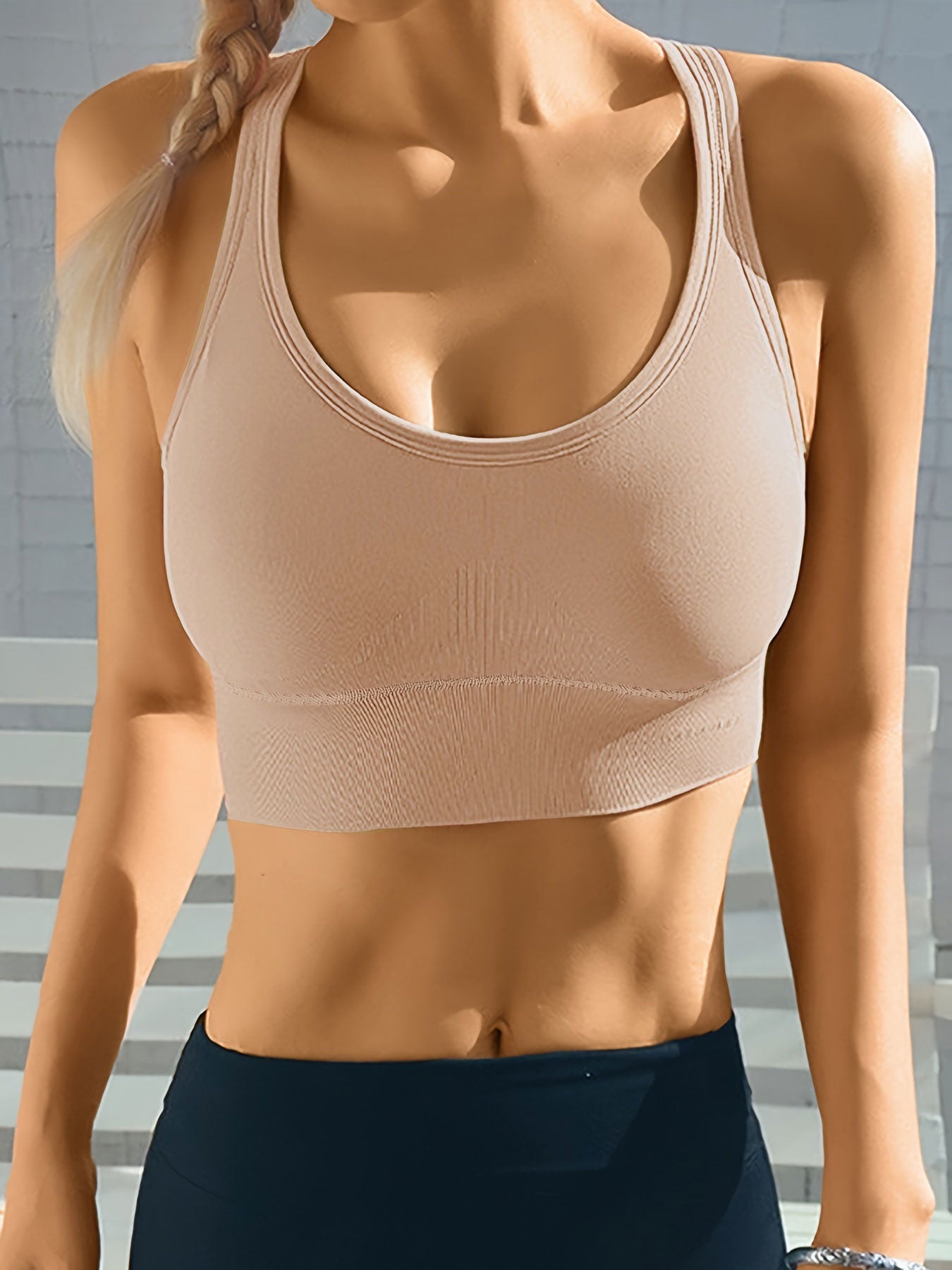 Crossback Medium Support Sports Bra Pink