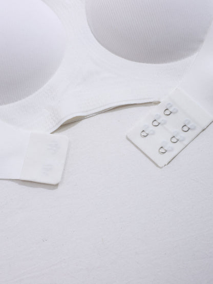 Wire-free Comfort Pleated Bandeau Bra White