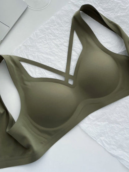 Nude Jelly Strip Support Breathable Comfort Seamless Bra