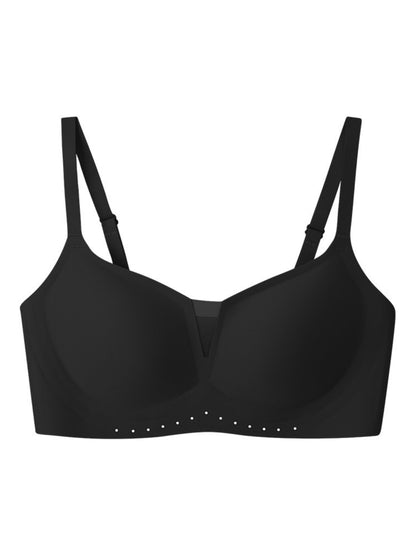 3D Jelly Soft Support Seamless Push-up Wireless Bra Black