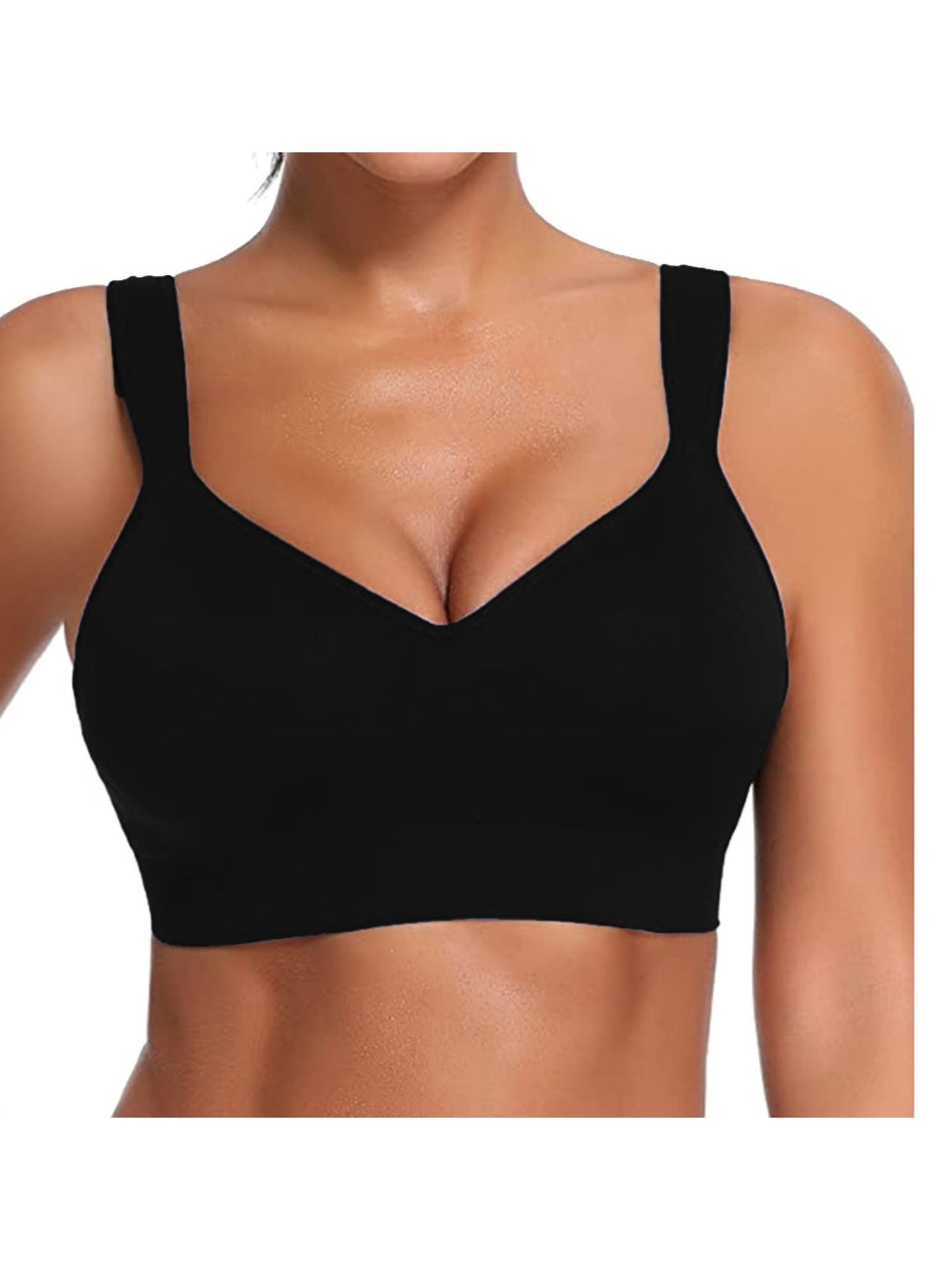 Solid Seamless Sexy Slim Fit Strap Bras Large Sports