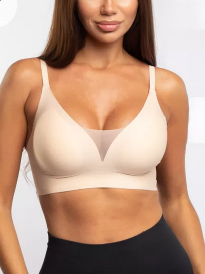 V-neck Push-up Comfortable Seamless Wireless Bra