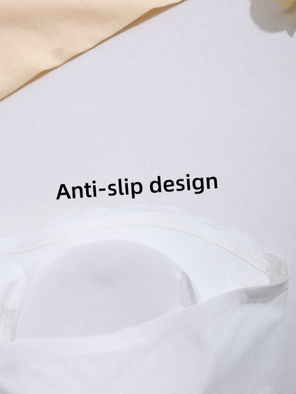 Wire-free Comfort Pleated Bandeau Bra White