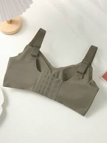 Soft Support Lift and Comfort Wireless Seamless Bra Gray