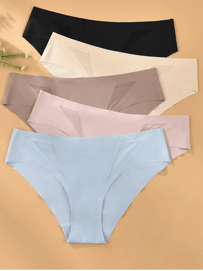 Midriff Traceless Quick Dry Ice Silk Breathable Panties