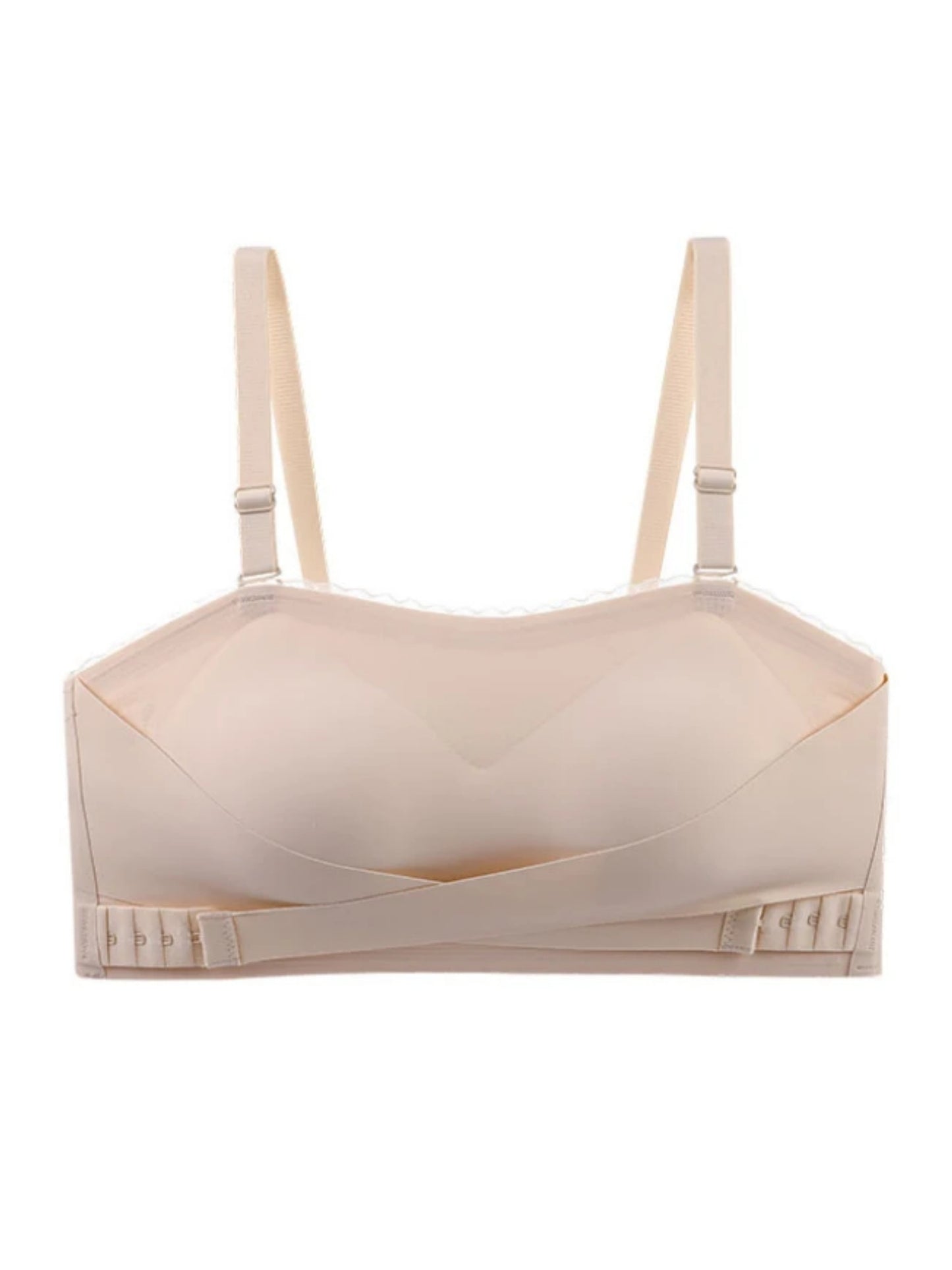 Front Closure Wireless Antislip Push Up Bandeau Strapless Bra