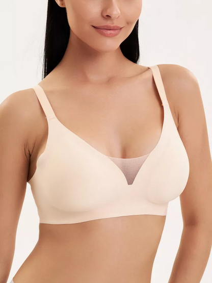 V-neck Push-up Comfortable Seamless Wireless Bra