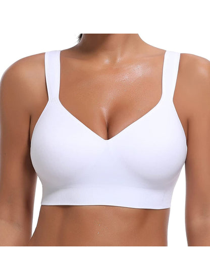 Solid Seamless Sexy Slim Fit Strap Bras Large Sports