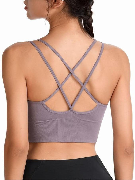 Letter Tape Cut Out Comfy & Breathable Sporty Bra