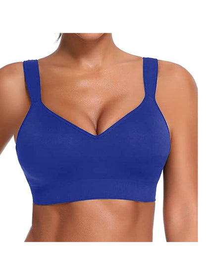 Solid Seamless Sexy Slim Fit Strap Bras Large Sports