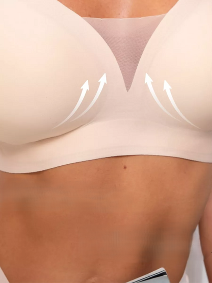 V-neck Push-up Comfortable Seamless Wireless Bra