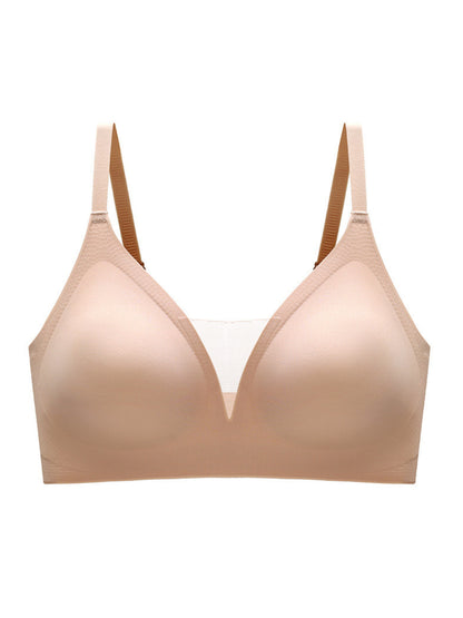 V-neck Push-up Comfortable Seamless Wireless Bra