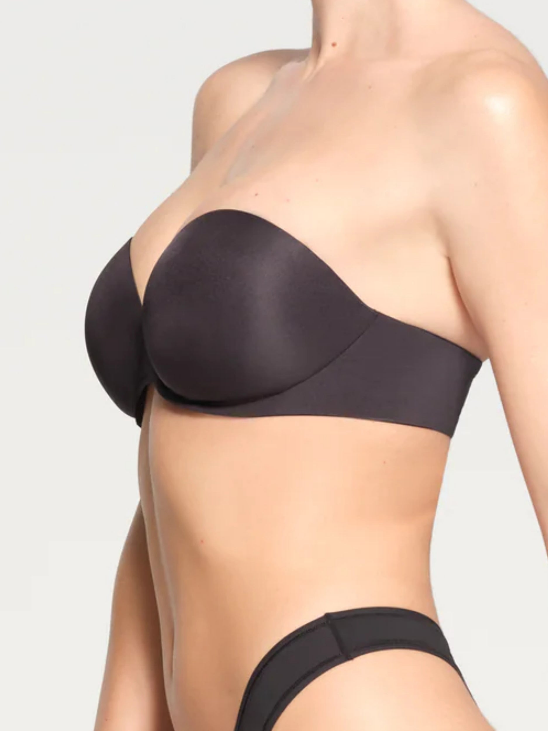 Sexy Solid Ultimate Bra Strapless Push Up Comfort Seamless Bra Black