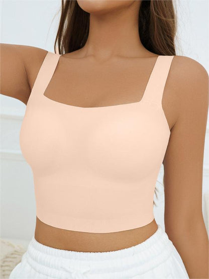 Breathable Wireless Light Support Sports Yoga Bra Beige